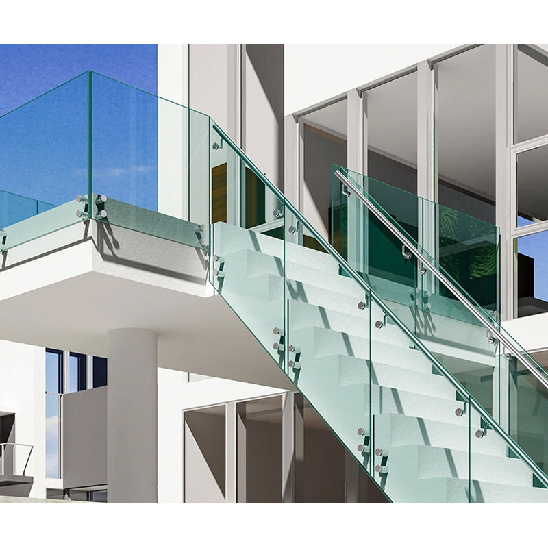 residential glass stair railing