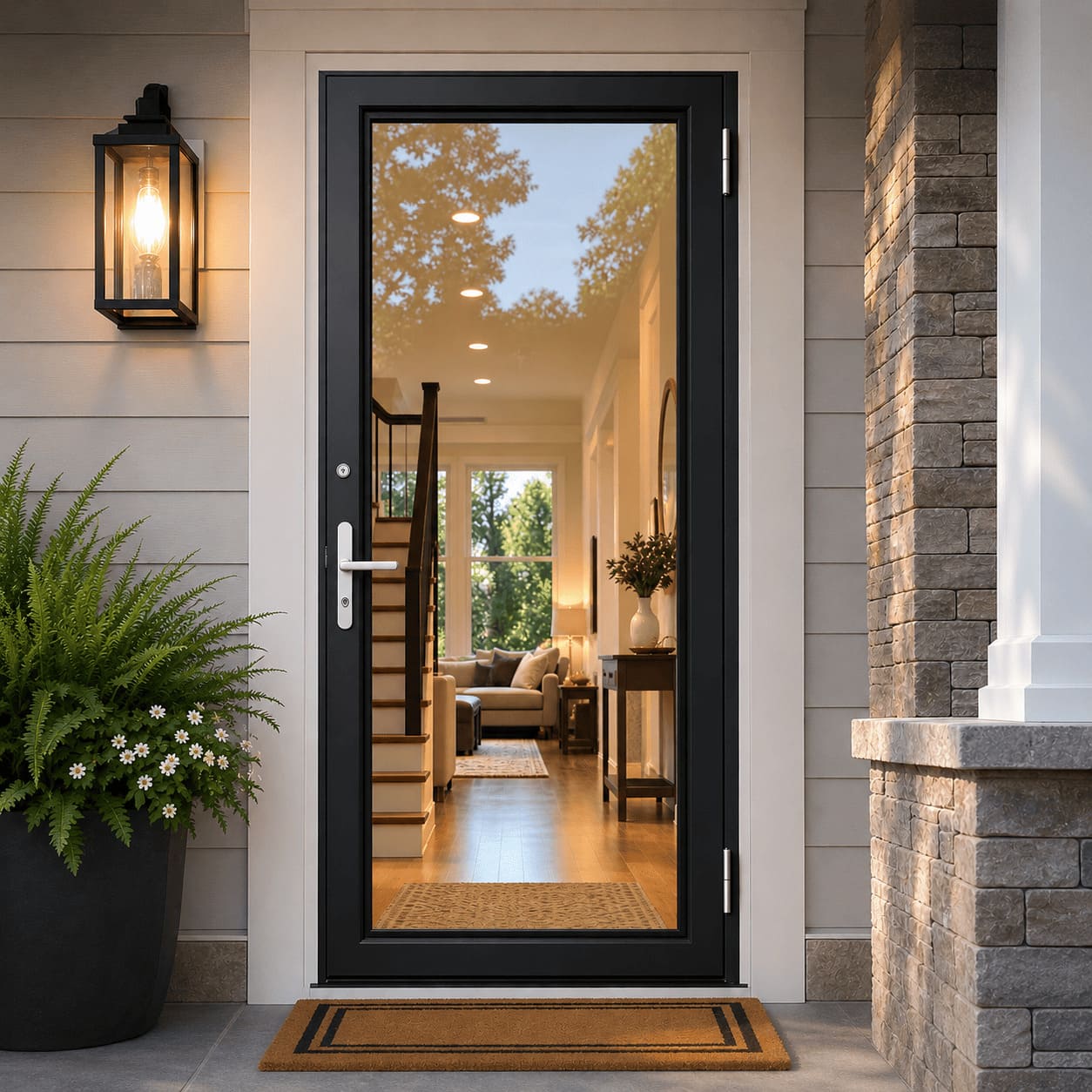 aluminium glass door
